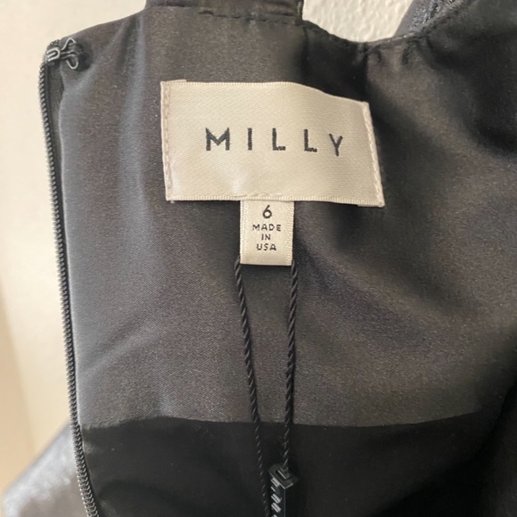 NWT Milly Jacquard Whitney Black Cocktail Dress Sz 6